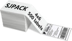 Pack of 500 SJPACK 4x6 Thermal Labels, Shipping Labels with Perforated Line,
