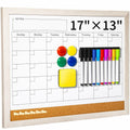 Dry Erase Calendar Whiteboard for Wall - 17x13 Inch Magnetic Whiteboard,