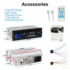 Car Radio Bluetooth Single DIN Car Stereo Audio, Car Audio with Handsfree and