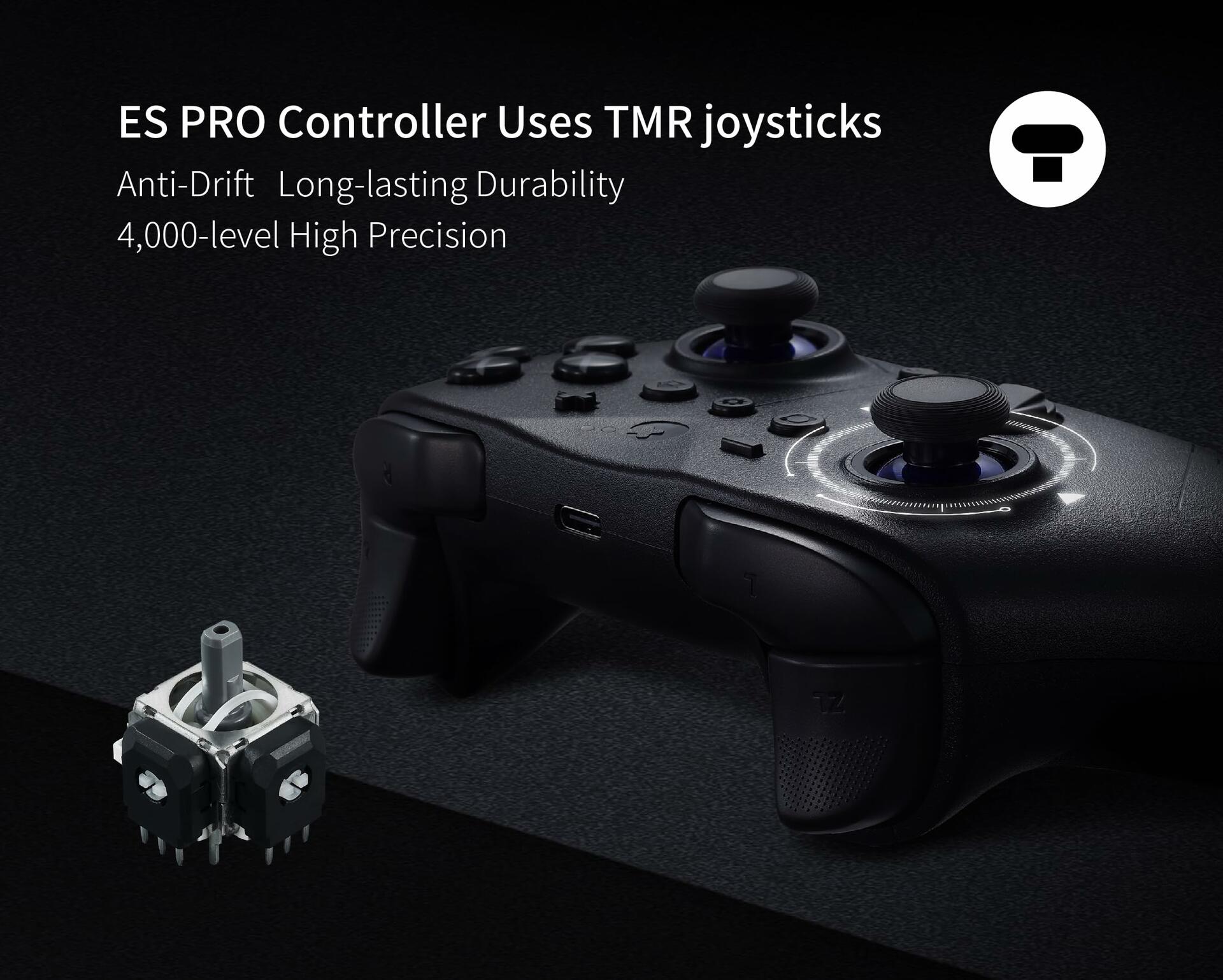 GuliKit ES PRO Fastest Wireless Controller – TMR Anti-Drift&Anti-Snapback