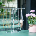 lengnoyp Premium Jewelry Stand , Solid Clear 2-Tier Acrylic Jewelry Organizer