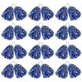Hooshing 24PCS Pom Poms Cheerleading Blue and Silver Metallic Cheer Pom Poms