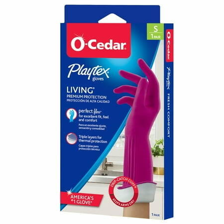 1 Pair O-Cedar Playtex® Living Gloves  Reusable Cleaning Gloves  Small