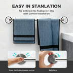 Adjustable Suction Cup Towel Bar for Bathroom Wall,14.6Inch~24 Inch Towel Racks