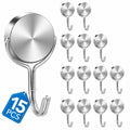 15 Pack LOVIMAG Magnetic Hooks for Cruise Cabins, 60Lbs Swivel Magnetic Hooks