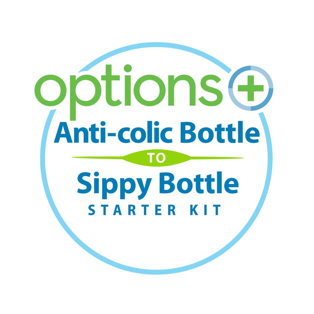 Dr. Brown’s Anti-Colic Options+ Wide-Neck Sippy Bottle Starter Kit, 9oz/270mL,