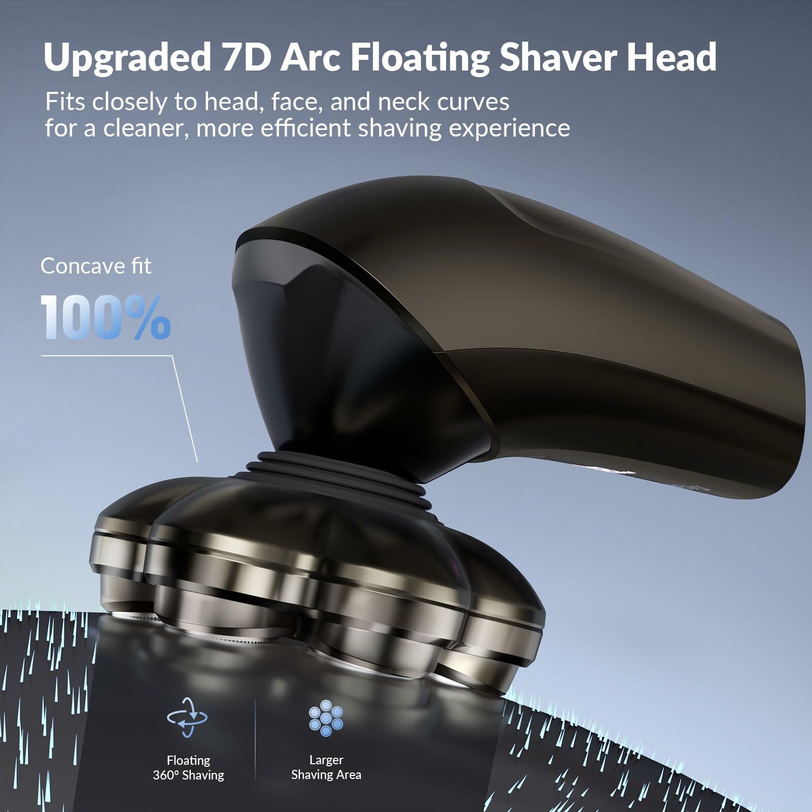 HiBig 7D Arc Electric Shaver for Head & Body, 5-in-1 Upgraded Electric Razor for