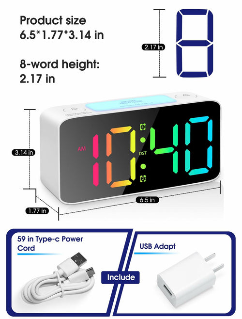 Cadmos Super Loud Alarm Clock for Heavy Sleepers Adults,Digital Clock with 7
