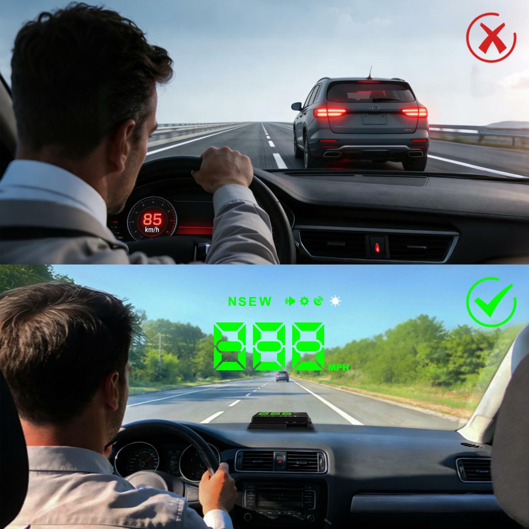 KUOWEIHUD Heads up Display for Cars,Car HUD,Head up Display for Car,Car