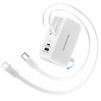 SUPERONE Retractable Charger with Dual USB Ports, 78W Retractable Wall Charger