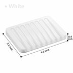 4PCS Premium Silicone Self-Draining Soap Holders, Waterfall Drainer Soap Savers