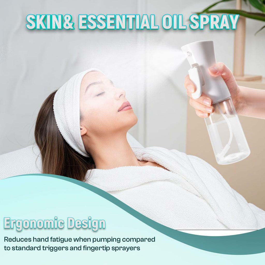 Rifrafs Fine Mist Spray bottles, Continuous Spray Bottle for Hair, Refillable