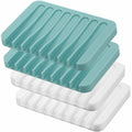 4PCS Premium Silicone Self-Draining Soap Holders, Waterfall Drainer Soap Savers