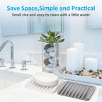 2PCS Mcyye Self Draining Soap Dishes, Premium Silicone Soap Holder & Saver for