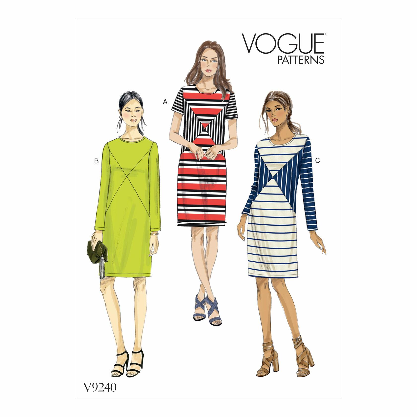 Vogue Patterns Dresses 6-8-10-12-14 Green