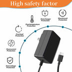 5V Charger for ORORO Battery, USB-C Power Adapter Cord Compatible with ORORO