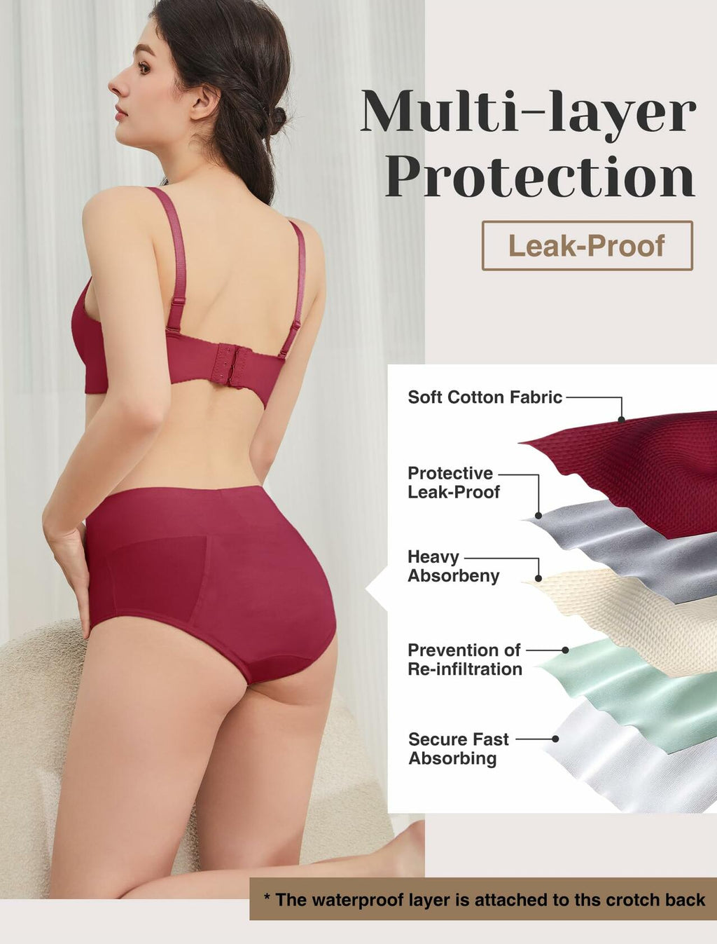3 Pack XL Washable Leakproof Period Underwear - Reusable Incontinence Panties