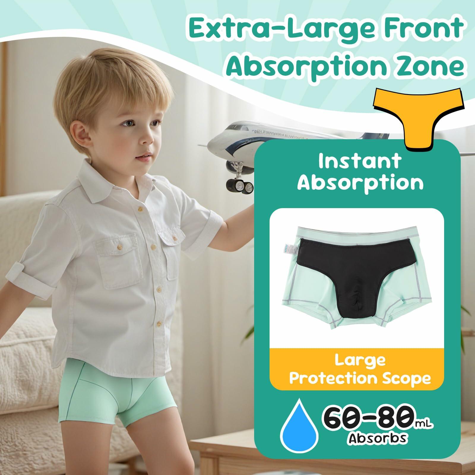 Carer Boys Incontinence Underwear Washable with Front Absorbent 60ML Breathable