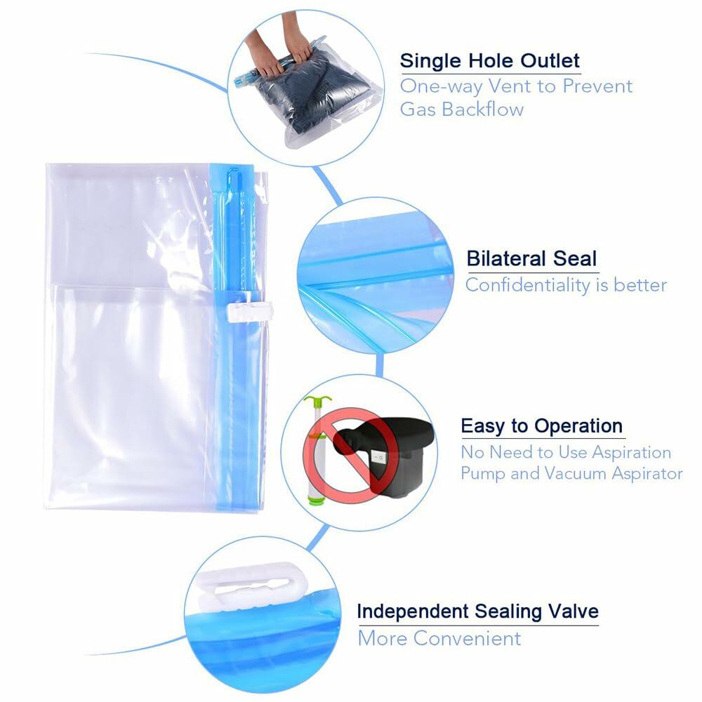 ALMING Compression Bags - Travel Essentials - 12 Pack Space Saver Bags - No