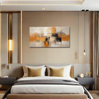 Sense&Sensitivity Arts Modern Orange Abstract Wall Art - Premium Textured Wall