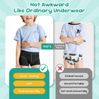 Carer Boys Incontinence Underwear Washable with Front Absorbent 60ML Breathable