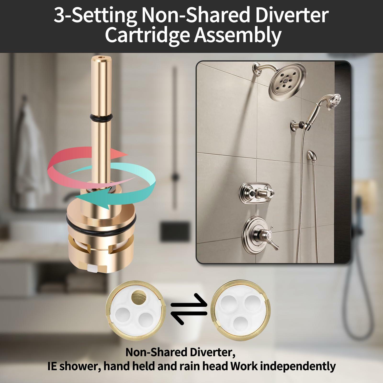 RP71718 3-Function Non-Shared Diverter Cartridge Compatible With RP71718