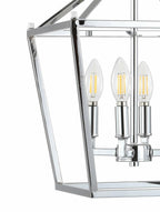 JONATHAN Y JYL7436C Pagoda Lantern Dimmable Adjustable Metal LED Pendant Classic
