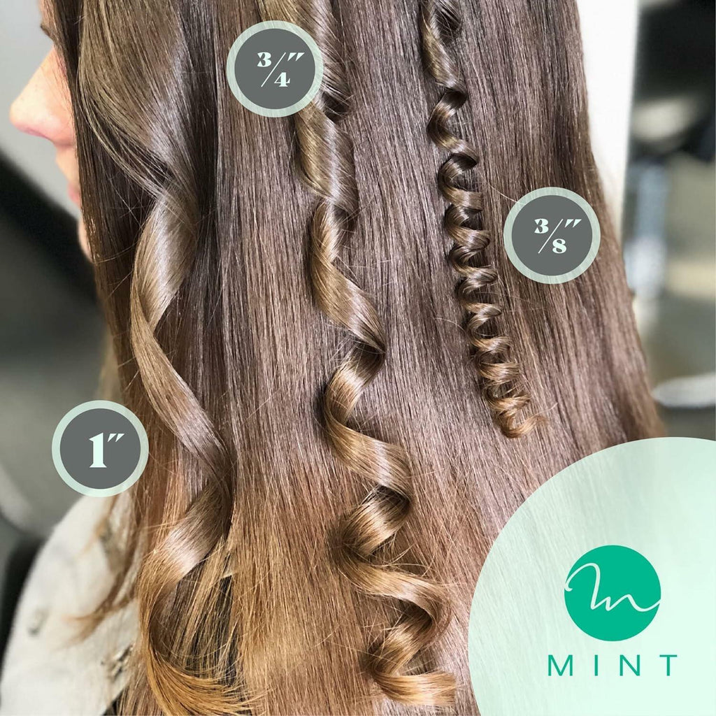 MINT Professional Clamp-Free Curling Wand 1 1/4 Inch for Long Hair | Extra Long