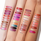 Oulac Matte Nude Peach Lipstick with Glow Metallic Finish - Vegan Lipstick for