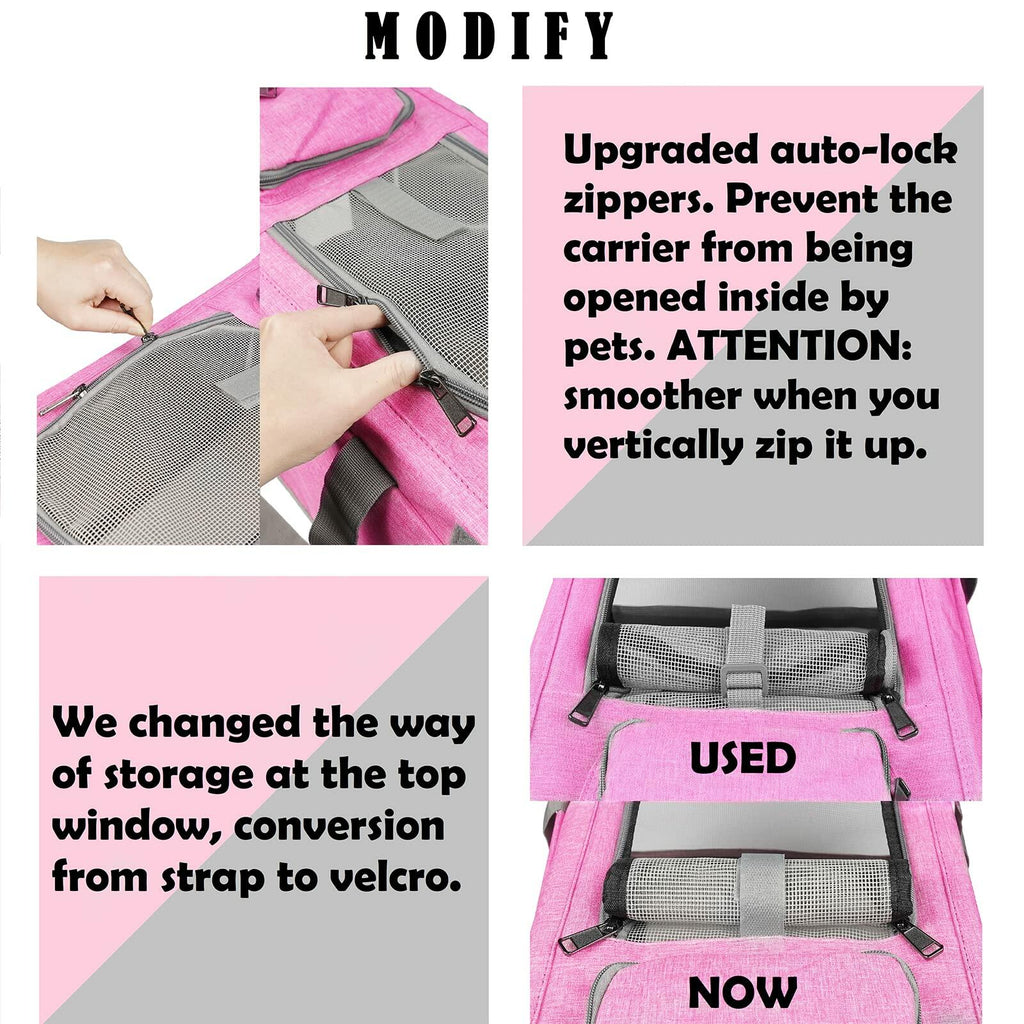 OPEN BOX - GAPZER Pet Carrier for Large and Medium Cats, Soft-Sided Pet Carrier