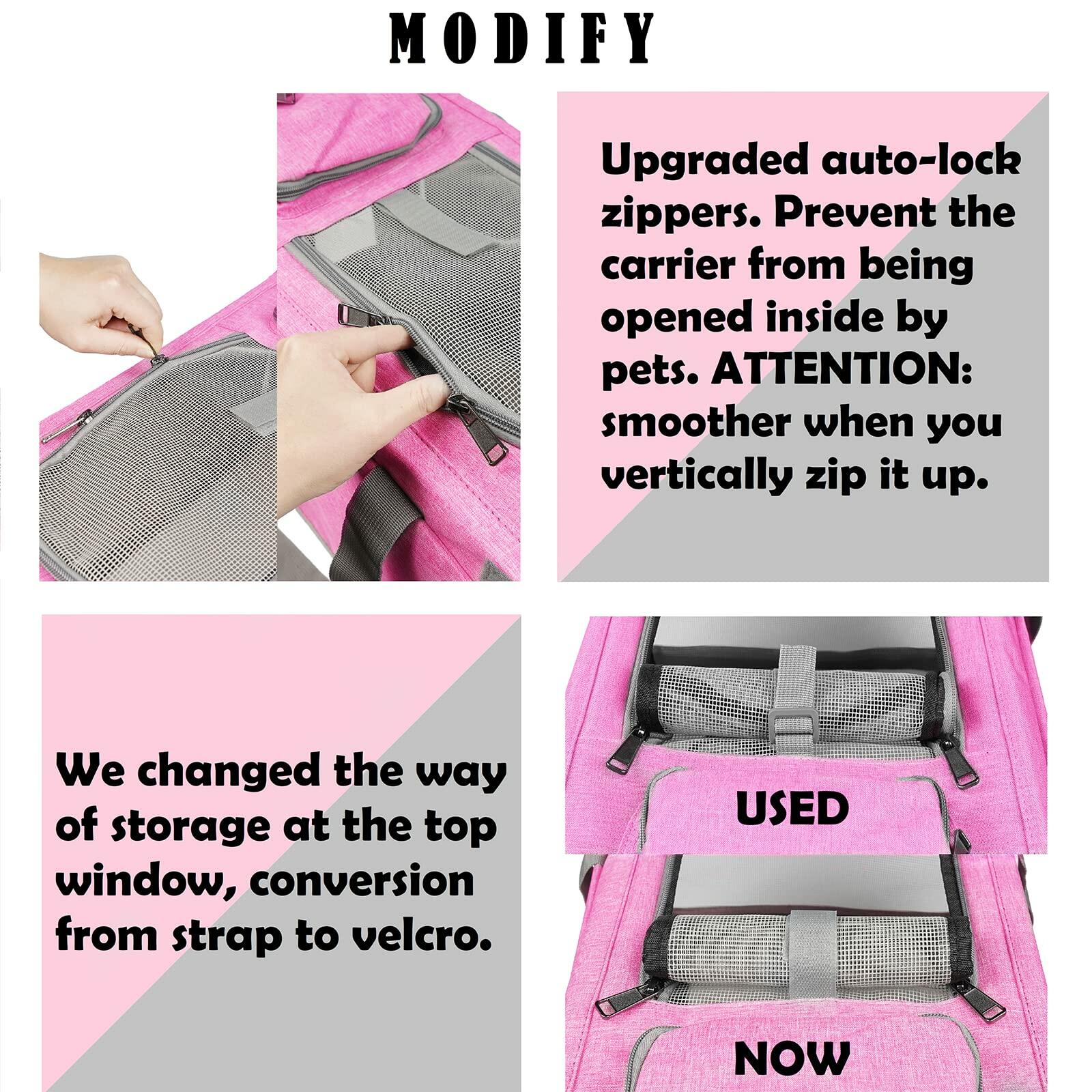 OPEN BOX - GAPZER Pet Carrier for Large and Medium Cats, Soft-Sided Pet Carrier
