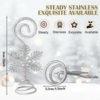 Rtteri 16 Pcs Christmas Picture Display 2 Inch Snowflake Christmas Place Card