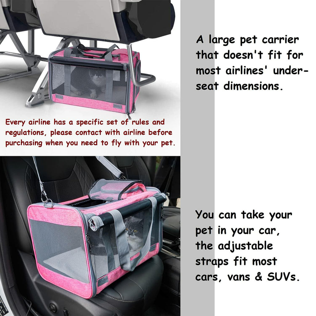 OPEN BOX - GAPZER Pet Carrier for Large and Medium Cats, Soft-Sided Pet Carrier