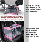 OPEN BOX - GAPZER Pet Carrier for Large and Medium Cats, Soft-Sided Pet Carrier