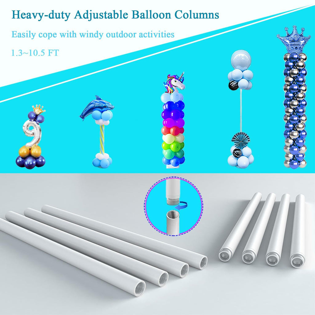 Decojoy Balloon Arch Stand, 7.5ft Large Round Backdrop Frame, Adjustable Half