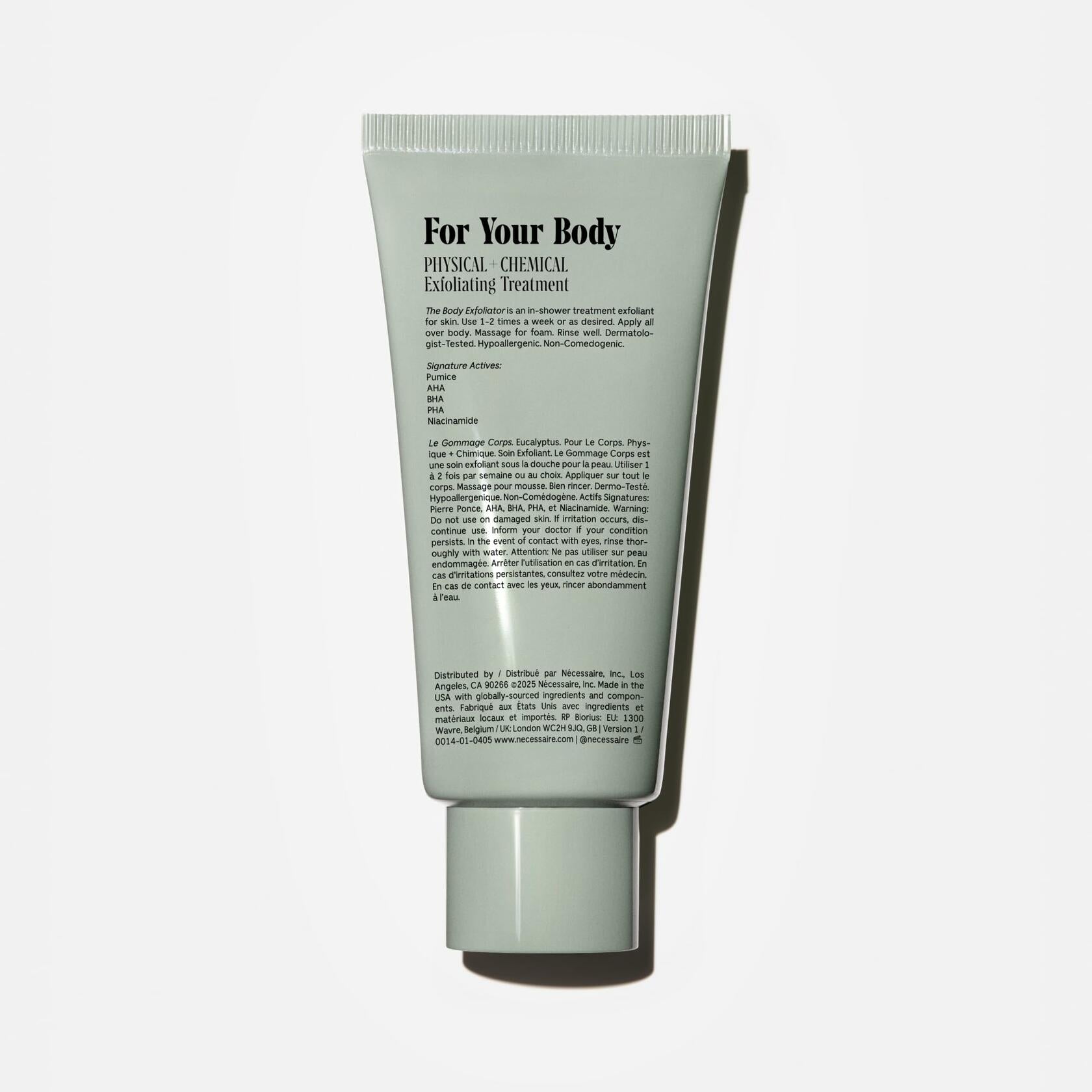 Nécessaire The Body Exfoliator. Eucalyptus. AHA/BHA/PHA. Resurface Skin. Smooth