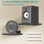1 Pair WALI Speaker Wall Mount, Heavy Duty Bookshelf Speaker Floating Wall