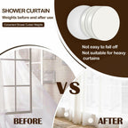 8 Pack Shower Curtain Weights, Rubber Covered Magnetic Curtain Weights, Shower