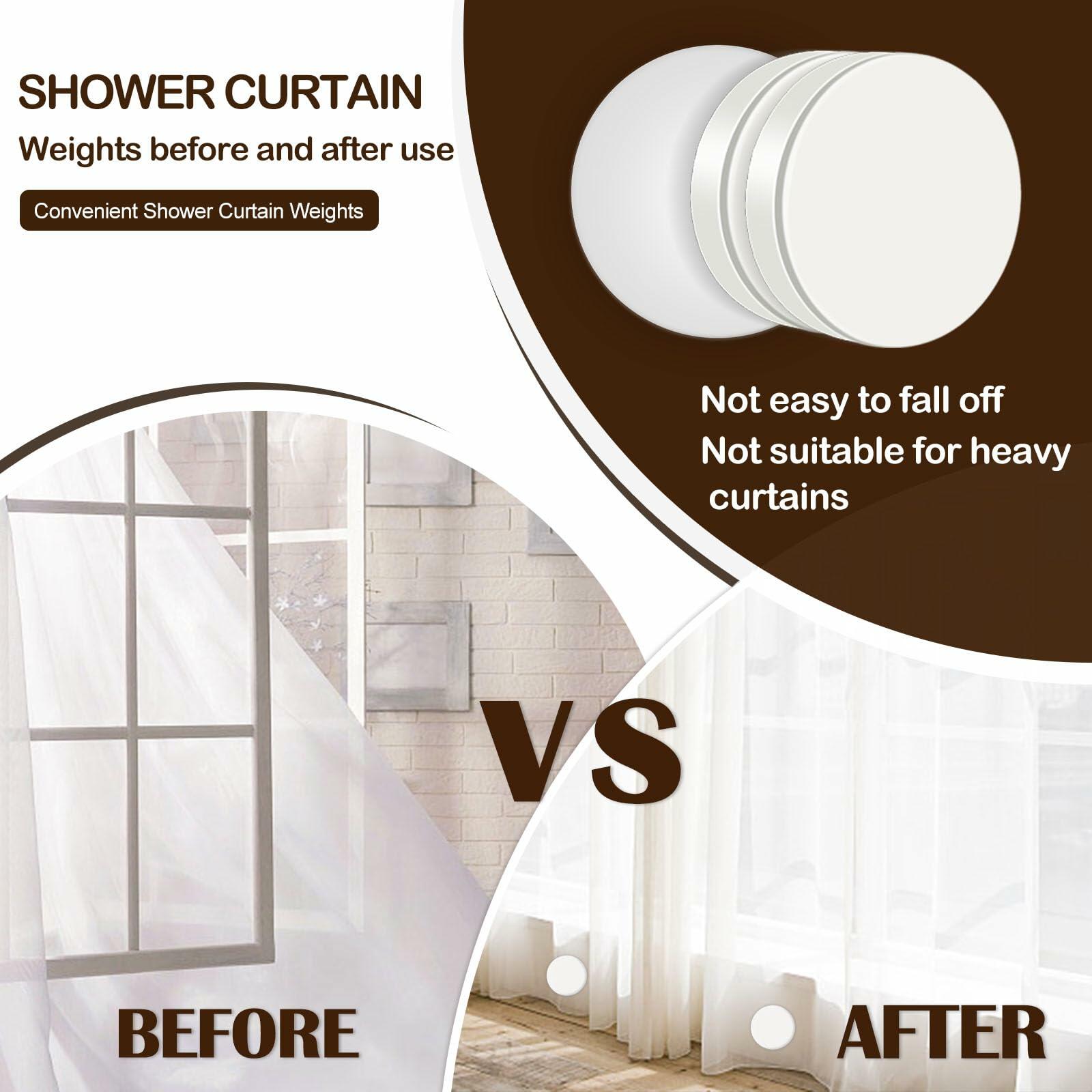 8 Pack Shower Curtain Weights, Rubber Covered Magnetic Curtain Weights, Shower