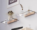 QsQueen Small Acrylic Floating Shelf for Wall, Clear Acrylic Wall Shelf with