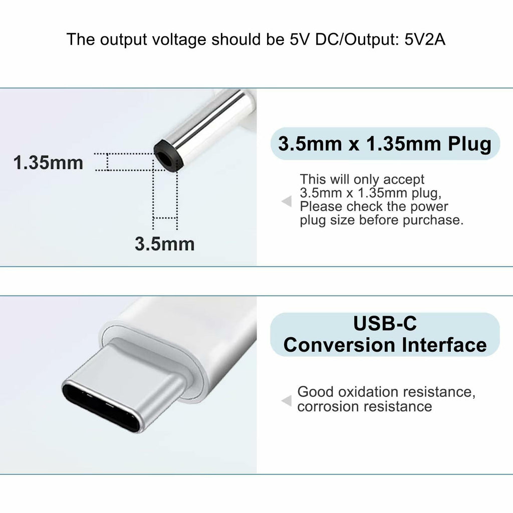 2 Pack Camera Power Adapter Charger for Ring Stick Up Cam Battery/Plug-in 3rd