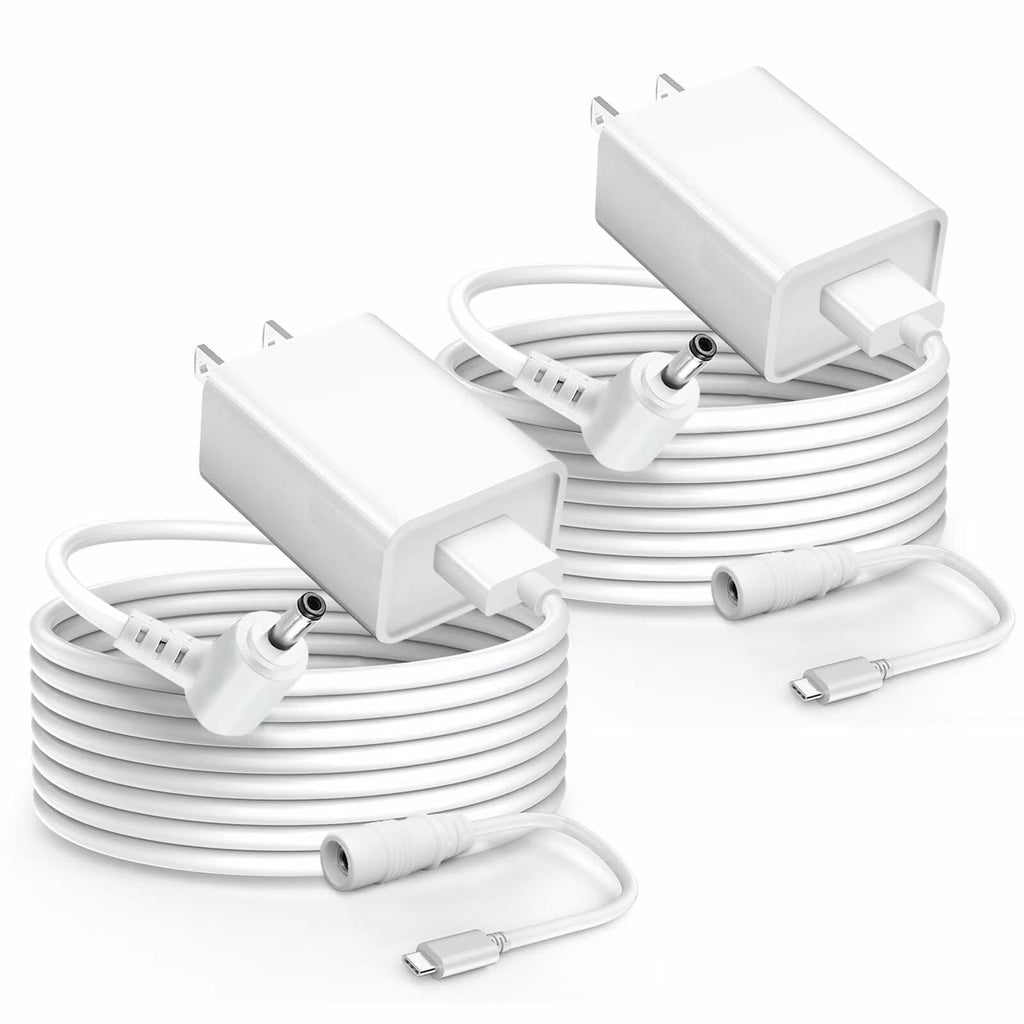 2 Pack Camera Power Adapter Charger for Ring Stick Up Cam Battery/Plug-in 3rd