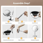 tubbede Makeup Mirror, 1X/30X Double Sided Magnifying Mirror/Switch with 3