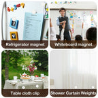 8 Pack Shower Curtain Weights, Rubber Covered Magnetic Curtain Weights, Shower