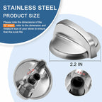 Fetechmate WB03T10325 Heavy Metal Knobs Compatible with G.E Cooktop Burner Stove