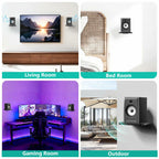 1 Pair WALI Speaker Wall Mount, Heavy Duty Bookshelf Speaker Floating Wall