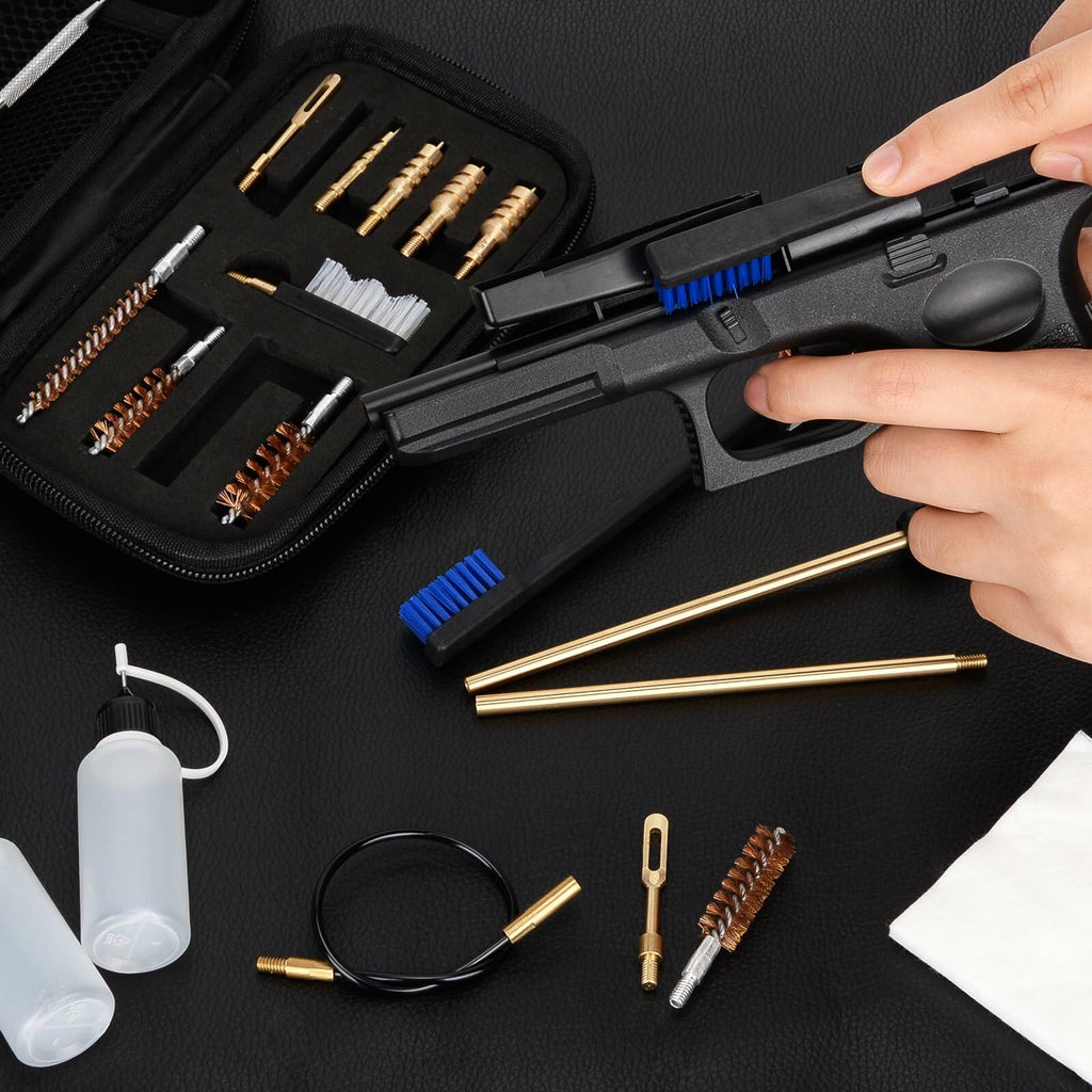 BOOSTEADY Universal Handgun Cleaning kit .22,.357,.38,9mm,.45 Caliber Pistol