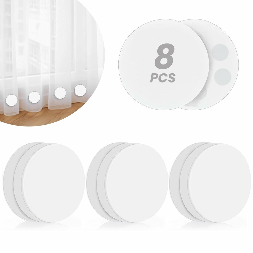 8 Pack Shower Curtain Weights, Rubber Covered Magnetic Curtain Weights, Shower
