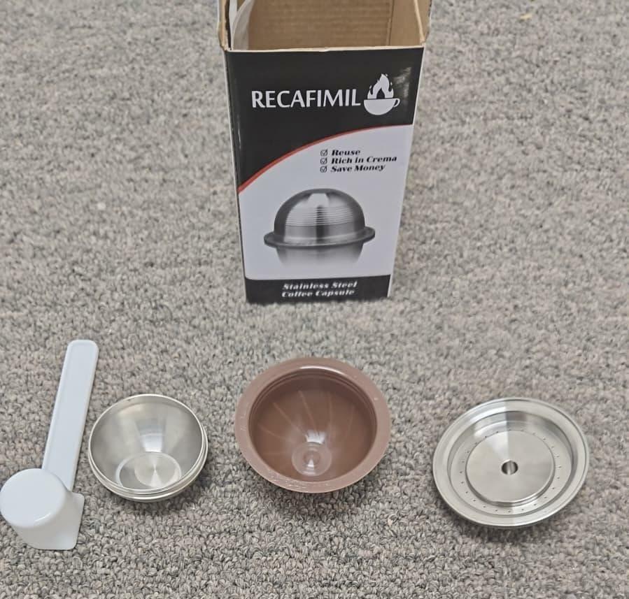 Stainless Steel Reusable Coffee Capsule, Metal Refillable Coffee Pod Brewing