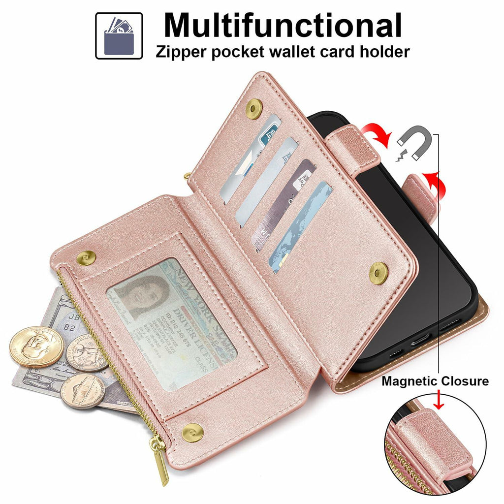 Antsturdy Compatible with Samsung Galaxy S25 Plus Wallet Case with Card